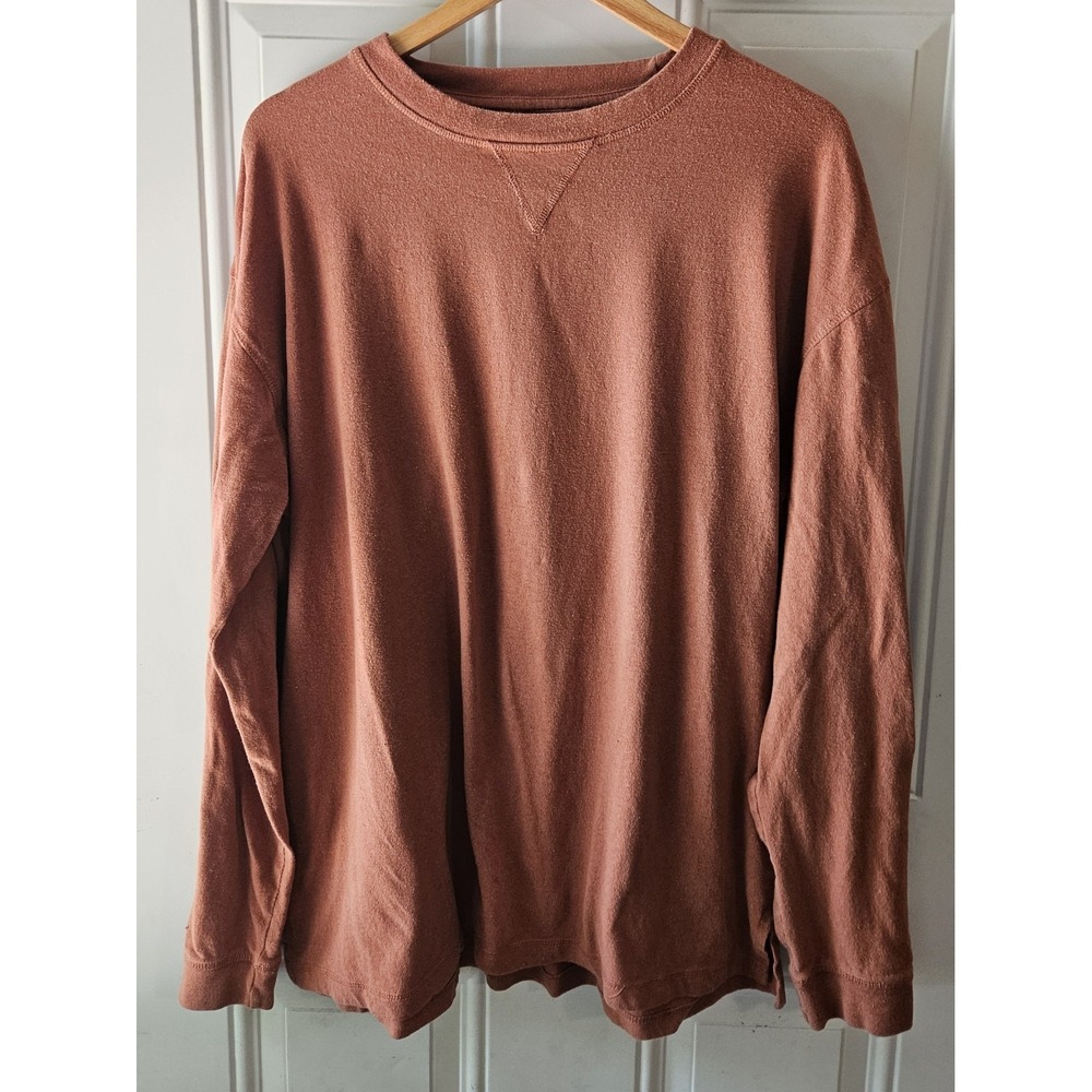 Jackson Hole XL Burnt Orange Long Sleeve Crewneck‎ Sweatshirt Soft Pullover